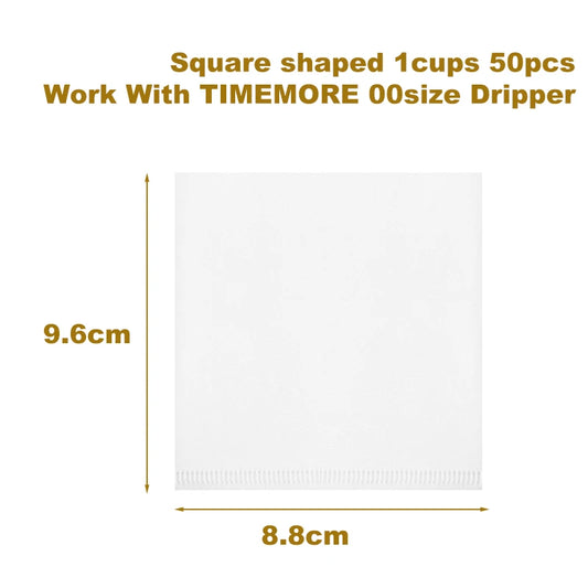 timemore coffee filter paper 50pcs pour over coffee paper filters home v-shaped filter paper work with cone coffee dripper