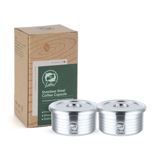 reusable capsule refillable stainless steel pod coffee filters for delta q ndiq7323 /mini qool coffee machine maker