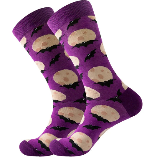 1 pair Autumn and winter new Halloween male socks skull alien female socks pumpkin socks monster tube socks