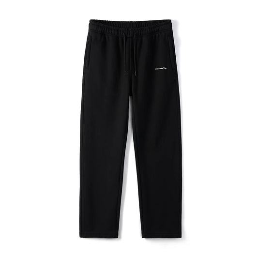 SIMWOOD 2024 Autumn Winter New Loose Straight Warm Fleece Liner Jogger Men 400gsm Antistatic Comfortable Sweatpants