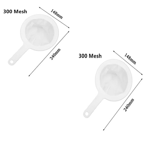 1pc fine mesh strainer spoon for coffee  milk  soy  and yogurt 100/200/300/400 mesh nylon filter for kitchen dining gadgets