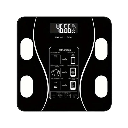 Smart Body Fat Scale Wireless LED Digital Bathroom Weight Scale Body Composition Analyzer Testing Scale