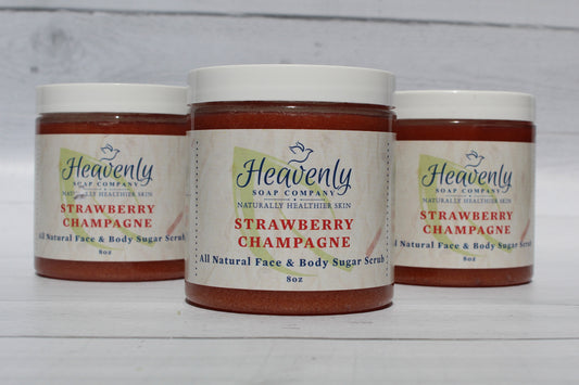 Strawberry Champagne Brown Sugar Face &amp; Body Scrub