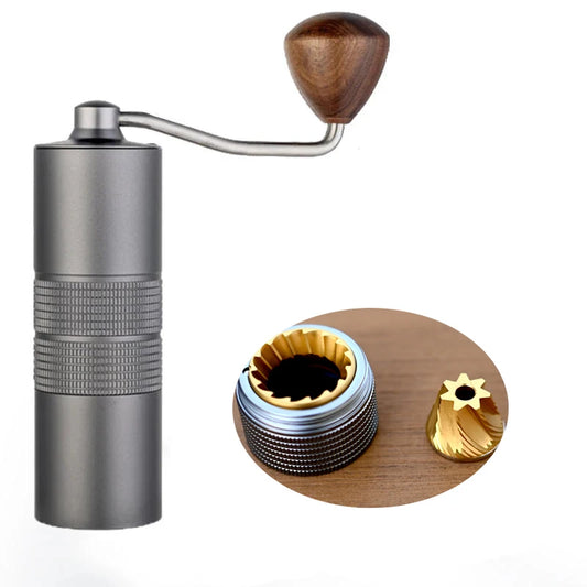 jaffee j0/j1 manual coffee grinder with 38mm 5core/7core burr 3 bearings  portable coffee mill adjustable espresso grinder