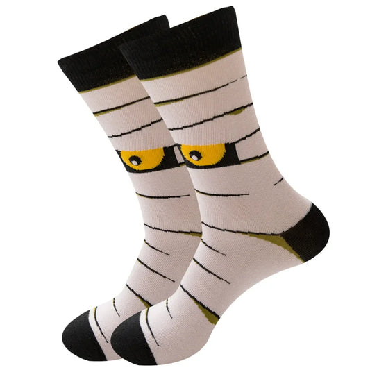 1 pair Autumn and winter new Halloween male socks skull alien female socks pumpkin socks monster tube socks
