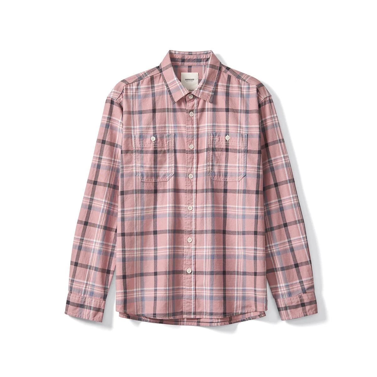 SIMWOOD 2024 Autumn New Oversize 100% Cotton Fabric Plaid Shirts Men Washed Vintage Check Shirts