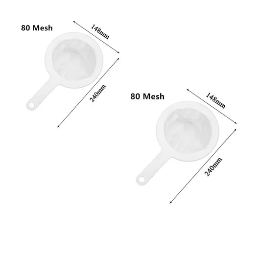 1pc fine mesh strainer spoon for coffee  milk  soy  and yogurt 100/200/300/400 mesh nylon filter for kitchen dining gadgets