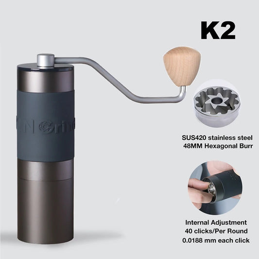 kingrinder manual coffee grinder portable mill 420stainless steel 38mm/48mm burr k0/k1/ k2 /k3