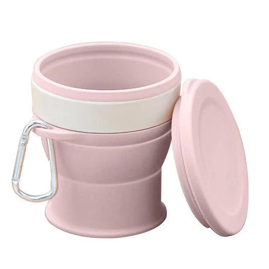 Silicone Foldable Water Cup 250ml Silicone Reusable Folding Camping Cup Mug Reusable Small Portable Mugs Cup Portable Expandable