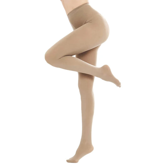 Kave Women 80D Soft Solid Color Semi Opaque Footed Tights High Waist Womens Tights 2024 Autumn Winter Plus Size Stocking Black